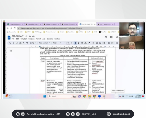 Peninjauan Visi bersama Prof. Joe Repka