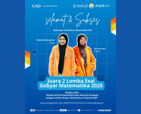 Tim Mahasiswi PMat UAD Raih Juara 2 Lomba Esai