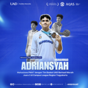 Mahasiswa PMAT UAD meraih Juara 3 bersama Tim Basket UAD