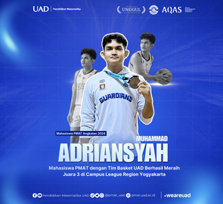 Mahasiswa PMAT UAD meraih Juara 3 bersama Tim Basket UAD
